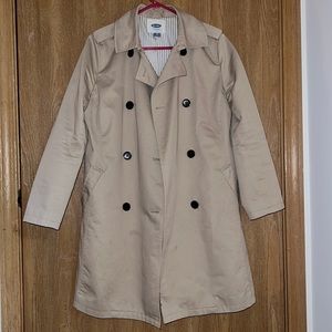 Old Navy Tan Trench Coat (M-Petite)